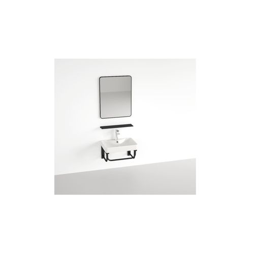 9002827073404 - DELTA 41 Waschbecken-Konsolenset mit Spiegel und Ablage