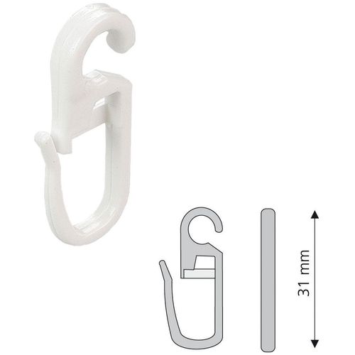4016318039362 - Faltenclip LIEDECO weiß H31cm Kunststoff Gardinenbefestigungen Faltenlegehaken für Gardinenringe 4016318039362 - Faltenclip LIEDECO weiß H31cm Kunststoff Gardinenbefestigungen Faltenlegehaken für Gardinenringe