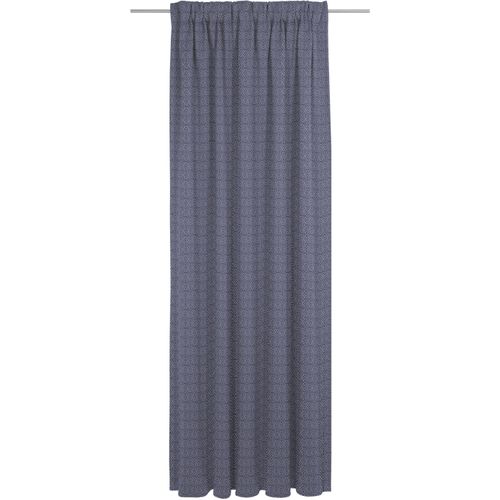 4004567306656 - Vorhang ADAM Graphic Ventus Gr 1 blau (dunkelblau) Gardinen 145cm Multifunktionsband 142cm Baumwolle nachhaltig aus Bio-Baumwolle B142cm H145cm