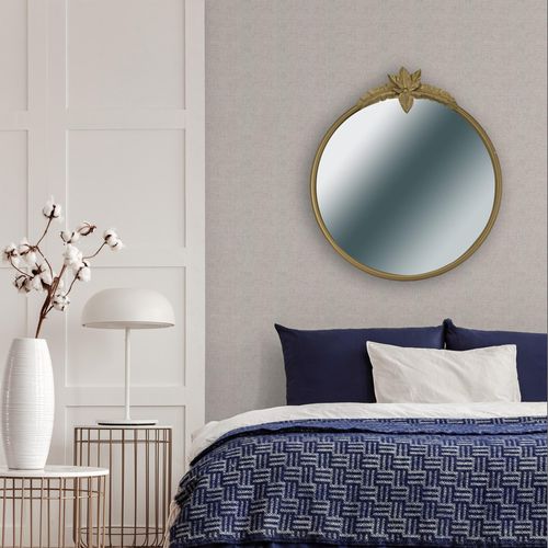 5011583669497 - Glasbild ART FOR THE HOME Cindy farbe rahmen gold farbe bild(er) gold H40cm Glas Bilder runder Wandspiegel