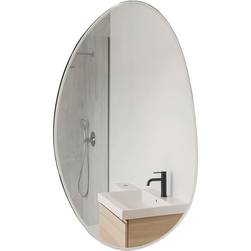 4069745058949 - Wandspiegel SOLIVER Lucee transparent B59cm H885cm T1cm Glas MDF Spiegel ovalförmig ca 885x59cm mattierter dezenter Rahmen