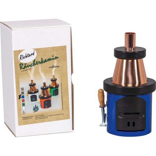 4260649063279 - Räuchermännchen SAICO ORIGINAL Räucherofen Räucherkamin aus Metall blau H75cm L14cm T75cm Holz Räucherdeko BxHxT 75x14x75 cm 4260649063279 - Räuchermännchen SAICO ORIGINAL Räucherofen Räucherkamin aus Metall blau H75cm L14cm T75cm Holz Räucherdeko BxHxT 75x14x75 cm