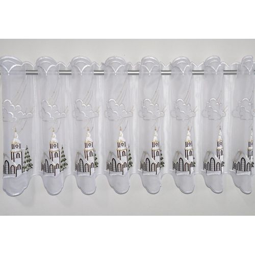 4028298287671 - Scheibengardine STICKEREIEN PLAUEN Kirche Gr 1 weiß B95cm H40cm Voile Polyester Gardinen veredelt mit echter Plauener Spitze Stickerei 4028298287671 - Scheibengardine STICKEREIEN PLAUEN Kirche Gr 1 weiß B95cm H40cm Voile Polyester Gardinen veredelt mit echter Plauener Spitze Stickerei