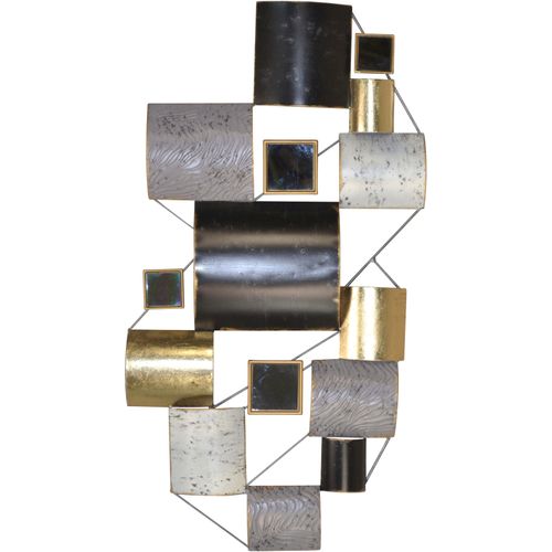 4046884068015 - Wanddekoobjekt Wanddekoration grau B91cm H49cm T55cm Metall HOFMANN LIVING AND MORE Wanddekoobjekte Wandobjekt aus Metall geometrische Formen