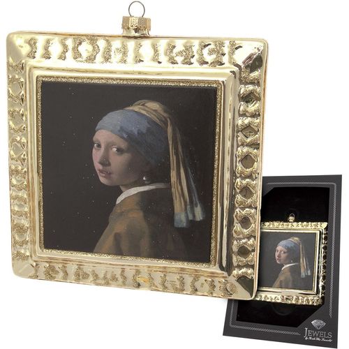 0024762243253 - Christbaumschmuck KREBS GLAS LAUSCHA Das Mädchen mit dem Perlenohrring gold B4cm H23cm T14cm Glas Weihnachtsbaumschmuck Christbaumschmuck aus Glas mundgeblasen handgefertigt Figur