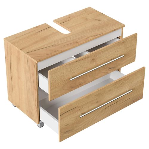 4251982676639 - Mondial Universal Unterbau auf Standfüßen 85 cm SoftClose weiss hochglanz