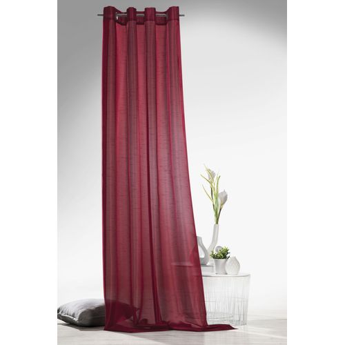 4005385140385 - Vorhang WECKBRODT Klara Gardinen Gr 245 cm Ösen 140 cm rot Ösen Gardine Ösenschal Gardine halbtransparent Wildseiten - Optik