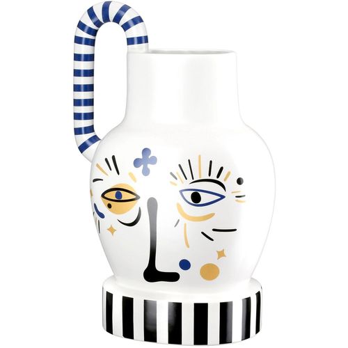 4063387590607 - Tischvase GILDE Henkelvase Fira weiß H 36 cm weiß B24cm H36cm T15cm Keramik Vasen