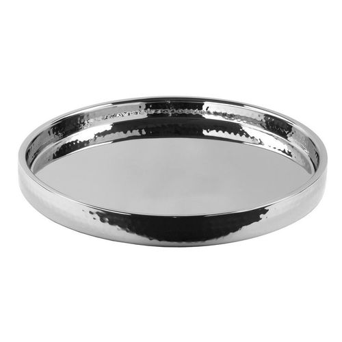 4042911050039 - Dekotablett  Silber  Metall  Abstraktes  rund  Dekoration Dekoartikel Dekoteller & -tabletts