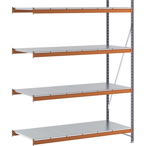 4061753273253 - Weitspannregal Feldlast 1600 kg mit Stahlblechböden HxBxT 2500 x 1900 x 800 mm Anbauregal kaiserkraft