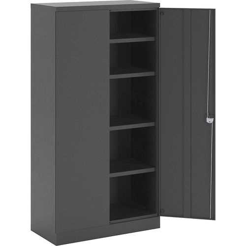 4061753274960 - eurokraft basic Stahlschrank Nilas mit 4 Fachböden HxBxT 1950 x 1000 x 500 mm tiefschwarz 4061753274960 - eurokraft basic Stahlschrank Nilas mit 4 Fachböden HxBxT 1950 x 1000 x 500 mm tiefschwarz