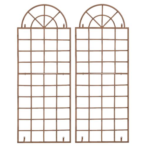 4251756493776 - 2er Set Wand-Rankgitter VIVA mit Rahmen I Rankgitter aus Eisen zur Wandbefestigung I In verschiedenen Farben erhältlich