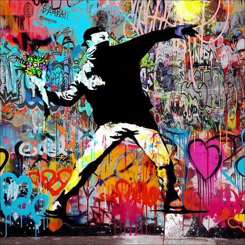 4019449520082 - Glasbild GRAFFITI PROTEST