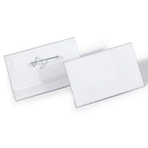 4005546810089 - Namensschild 75 x 40 mm (b x h) Wellennadel transparent 100 St Pack Befestigungstechnik Wellennadel - Durable 4005546810089 - Namensschild 75 x 40 mm (b x h) Wellennadel transparent 100 St Pack Befestigungstechnik Wellennadel - Durable