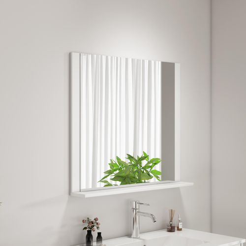 4069745063127 - Badspiegel WELLTIME AMSTERDAM weiß B79cm H70cm T115cm MDF Spiegel in zwei Breiten 60cm 80cm mit praktischer Ablagefläche 4069745063127 - Badspiegel WELLTIME AMSTERDAM weiß B79cm H70cm T115cm MDF Spiegel in zwei Breiten 60cm 80cm mit praktischer Ablagefläche