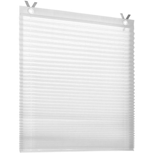 4016478987794 - Raffrollo KUTTI Olbia Plissee Gr 2 weiß B50cm H125cm Obermaterial 100% Polyester Raffrollos einfarbig blickdicht Sichtschutz frei hängend 4016478987794 - Raffrollo KUTTI Olbia Plissee Gr 2 weiß B50cm H125cm Obermaterial 100% Polyester Raffrollos einfarbig blickdicht Sichtschutz frei hängend