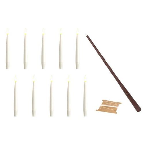 4036812130143 - LED Kerzen schwebend 10er Set mit Zauberstab Fernbedienung Batteriebetrieb