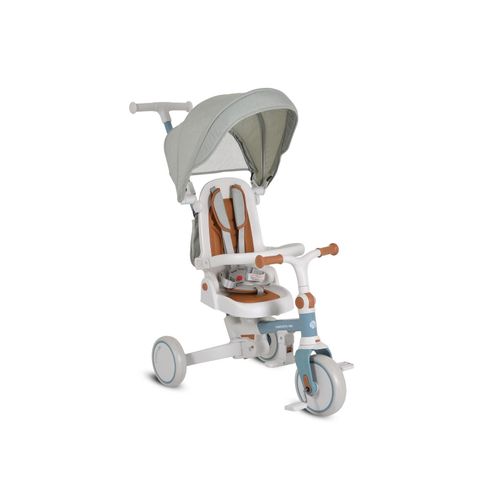 3800146231880 - Byox Dreirad Tricycle Compacto 4 in 1 Schiebegriff klappbar Gurt umbaubar EVA blau