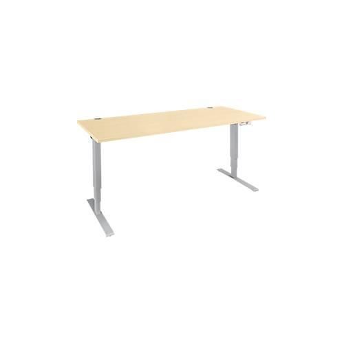 4251898809046 - Genius Schreibtisch AERO FLEX elektrisch höhenverstellbar Rechteck C-Fuß B 1600 x T 800 x H 620-1280 mm Ahorn weißalu