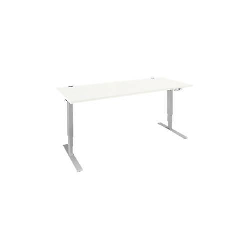 4251898809060 - Genius Schreibtisch AERO FLEX elektrisch höhenverstellbar Rechteck C-Fuß B 1600 x T 800 x H 620-1280 mm weiß weißalu 4251898809060 - Genius Schreibtisch AERO FLEX elektrisch höhenverstellbar Rechteck C-Fuß B 1600 x T 800 x H 620-1280 mm weiß weißalu