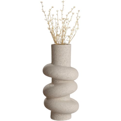 4063387619490 - Tischvase HOMSY BY ANA JOHNSON Floriva 40x185cm strukturierte matte Oberfläche grau (natur) B185cm H40cm T185cm Ø185cm Keramik Vasen hochwertige Keramik aus einer traditionellen ManufakturMade in Europe