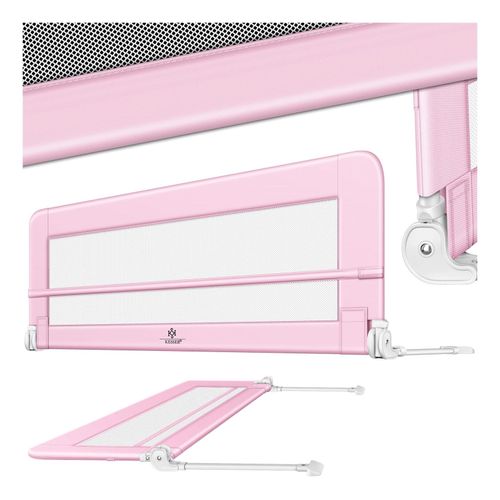 4260663282953 - Bettgitter Bettschutzgitter Kinderbettgitter für Kinder Babybettgitter Kinderbettschutzgitter Rosa   150cm - Rosa - Kesser