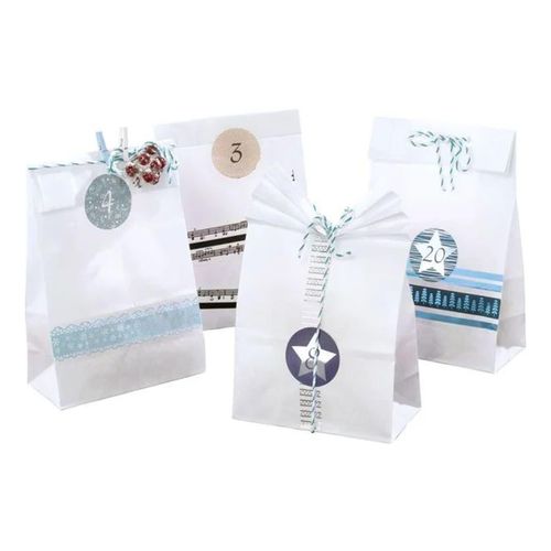 4001868100297 - Folia Adventskalender Papiertüten blanko weiß