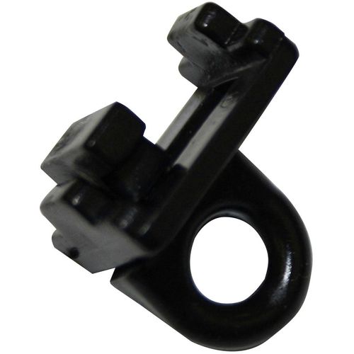 4003018369134 - Feststeller GARDINIA schwarz 6 Stk Kunststoff Gardinenbefestigungen Serie Aluminium-Vorhangschienen Set Lucy