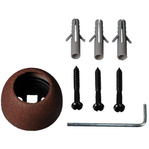 4016318302121 - Wandbefestigung Gr 1 braun (rostbraun) Ø16cm Gardinenstangenhalterungen für Gardinenstangen Ø 20 mm 4016318302121 - Wandbefestigung Gr 1 braun (rostbraun) Ø16cm Gardinenstangenhalterungen für Gardinenstangen Ø 20 mm