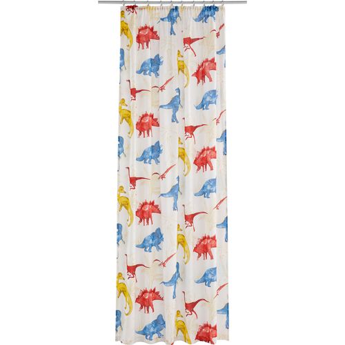 4068222180463 - Gardine OTTO HOME DINO Gr 1 weiß B135cm H145cm Polyester Baumwolle Recyceltes Material Gardinen Kindergardine einseitig mit Dinosauriern bedruckt