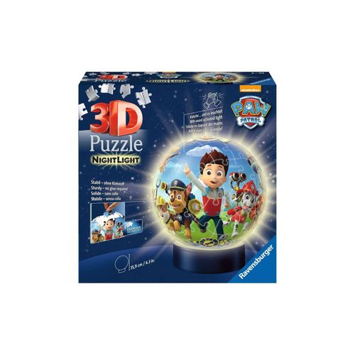 4005556118427 - Ravensburger 3D Puzzle 11842 - Nachtlicht Puzzle-Ball Paw Patrol - ab 6 Jahren LED Nachttischlampe mit Klatsch-Schalter - 72 Teile 4005556118427 - Ravensburger 3D Puzzle 11842 - Nachtlicht Puzzle-Ball Paw Patrol - ab 6 Jahren LED Nachttischlampe mit Klatsch-Schalter - 72 Teile
