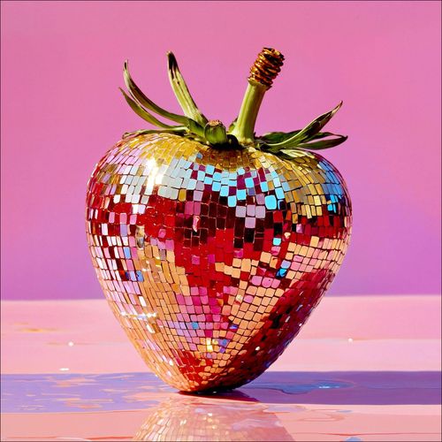 4019449529269 - Glasbild GLITTER STRAWBERRY