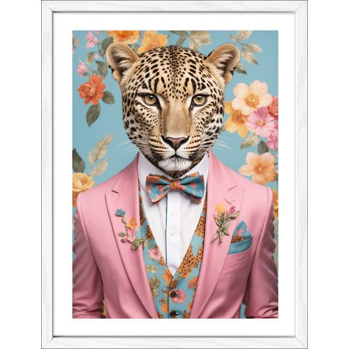 4019449528866 - Gerahmtes Bild LEOPARD IN SUIT