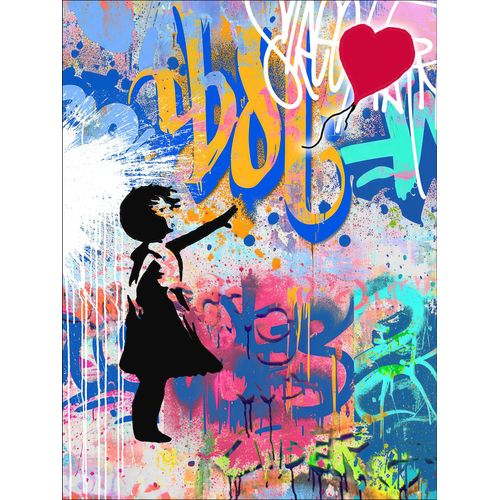 4019449527227 - Glasbild GRAFFITI RED BALLOON