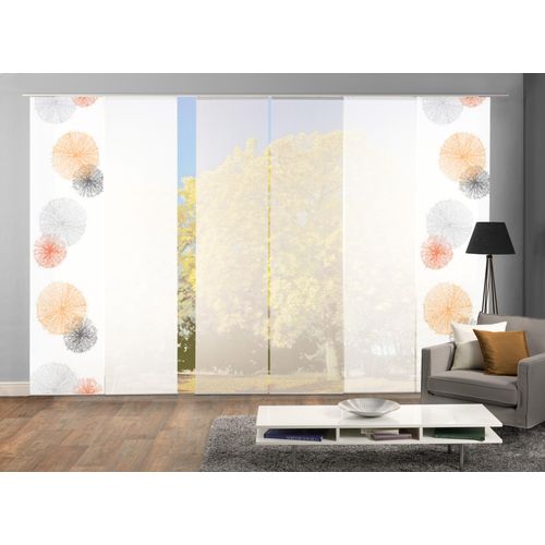 4056751014885 - Schiebegardine HOME WOHNIDEEN SCOPPIO orange B60cm H245cm Polyester Gardinen HxB 245x60 inkl Befestigungszubehör 4056751014885 - Schiebegardine HOME WOHNIDEEN SCOPPIO orange B60cm H245cm Polyester Gardinen HxB 245x60 inkl Befestigungszubehör