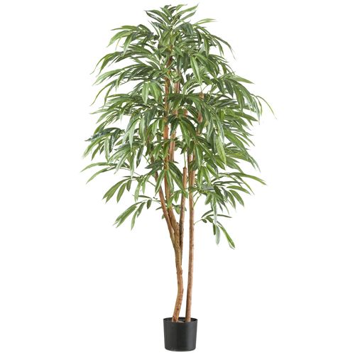 4064118241973 - Kunstpflanze CREATIV GREEN Ficus longifolia grün H170cm Kunststoff Kunstpflanzen mit Naturstamm