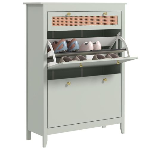 4255826805063 - Schuhschrank MDF Polyrattan