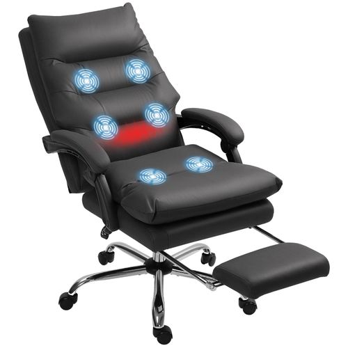 4255826823456 - Bürostuhl mit Massagefunktion Polyester Stahl