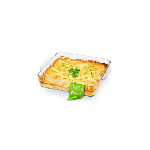 4067522089131 - GOURMETmaxx Glas-Auflaufform 1500ml transparent quadratisch