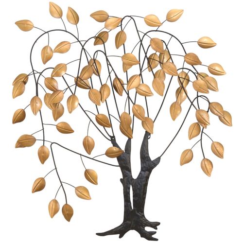 4046884070292 - Wanddekoobjekt Wanddekoration gold (goldfarben) B72cm H80cm T8cm Metall HOFMANN LIVING AND MORE Wanddekoobjekte Baum aus Metall Trauerweide