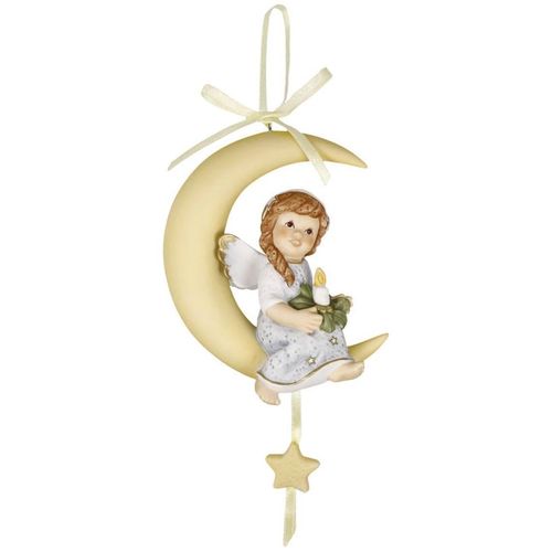 4005169373046 - Hängedekoration GOEBEL Schutzengel bunt B145cm H125cm T115cm Porzellan Dekohänger aus hochwertigem Biskuitporzellan