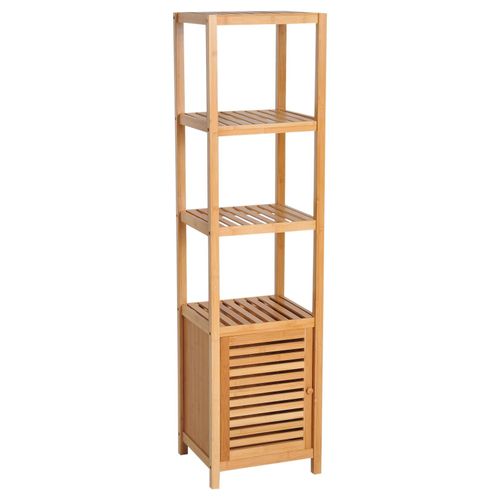 4255633543196 - Homcom - Badschrank Badezimmerschrank mit 3 offenen Fächern Aufbewahrungsschrank aus Bambus Toilettenschrank für Badezimmer Natur 36 x 33 x 140 cm 4255633543196 - Homcom - Badschrank Badezimmerschrank mit 3 offenen Fächern Aufbewahrungsschrank aus Bambus Toilettenschrank für Badezimmer Natur 36 x 33 x 140 cm