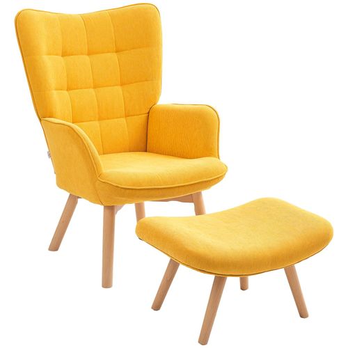 4255826807586 - Ohrensessel mit Hocker Kord