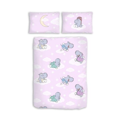 4250648994872 - Renforcé Bettwäsche 2-teilig 100 135 cm Hippo flieder