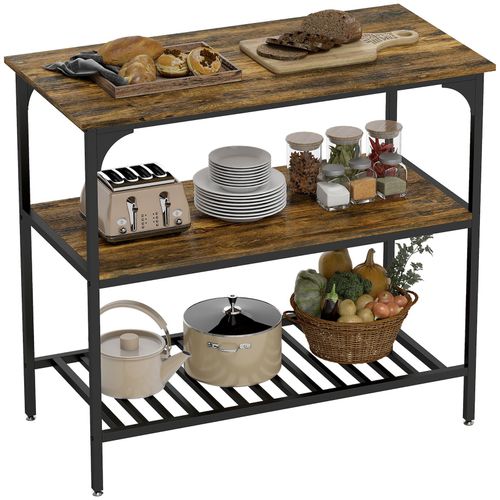 4255826877374 - Küchenregal Spanplatte Stahl