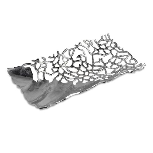 4025809623683 - Schale Eckig Koralle aus Aluminium