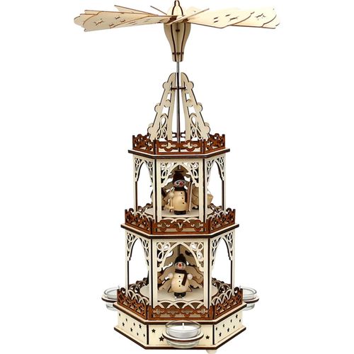 4046183649601 - SIGRO Holz Teelichtpyramide 3 Etagen Schneemänner 4046183649601 - SIGRO Holz Teelichtpyramide 3 Etagen Schneemänner