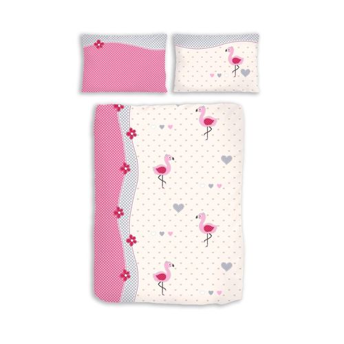 4250648994926 - Renforcé Bettwäsche 2tlg 100 x 135 cm Flamingo himbeer