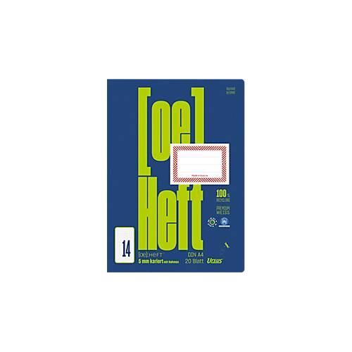 9002244002377 - Ursus OE Schulheft OE14 A4 20 Blatt 80g qm 5mm kariert mit Rahmen 9002244002377 - Ursus OE Schulheft OE14 A4 20 Blatt 80g qm 5mm kariert mit Rahmen