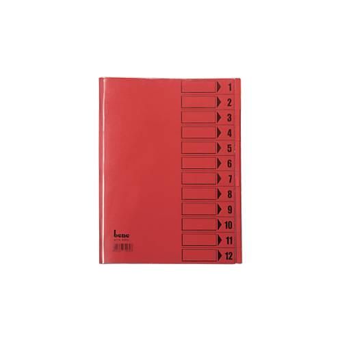 9003267700738 - bene Ordnungsmappe mit Schutzumschlag DIN A4 12-tlg rot intensiv 9003267700738 - bene Ordnungsmappe mit Schutzumschlag DIN A4 12-tlg rot intensiv